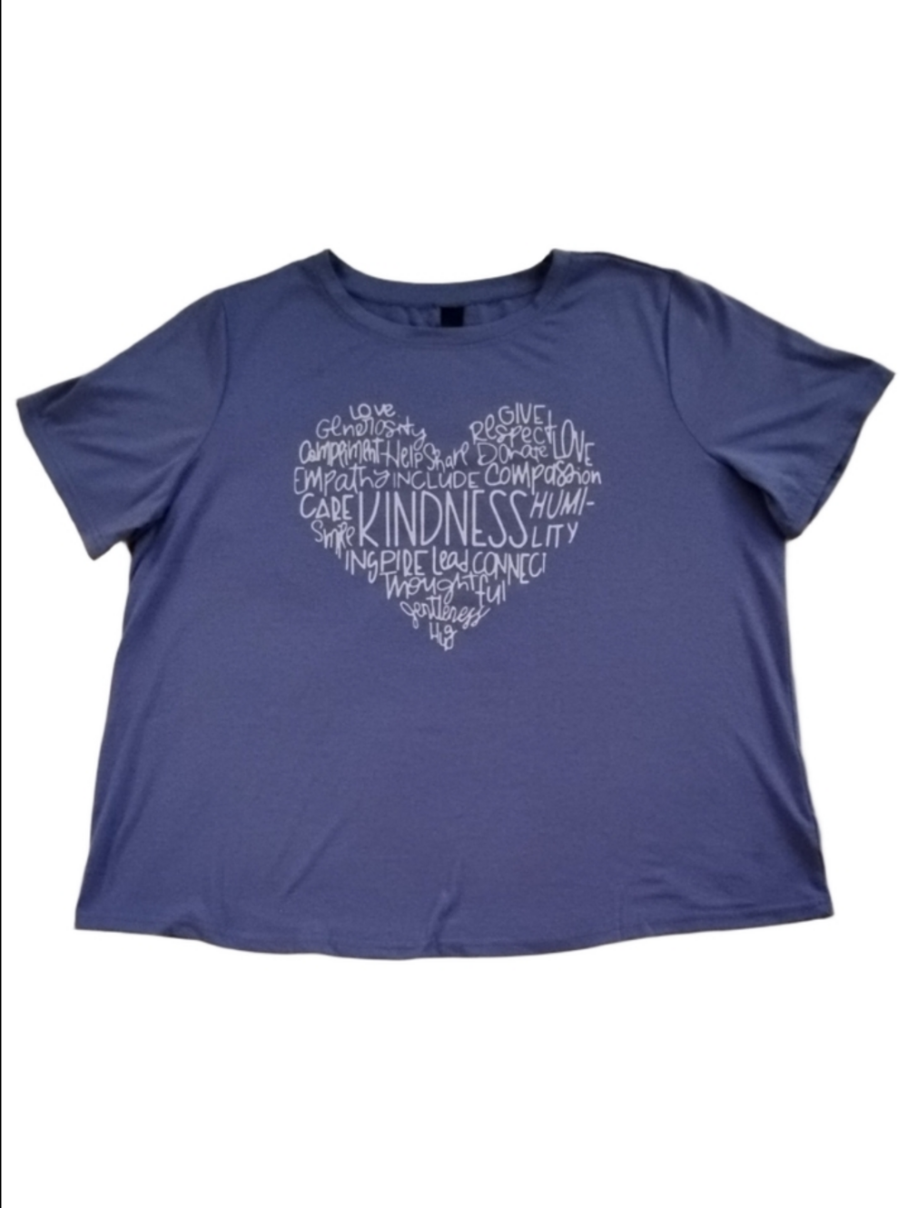 3/$20 Women's Purple 'Kindness' Heart Graphic Tee
